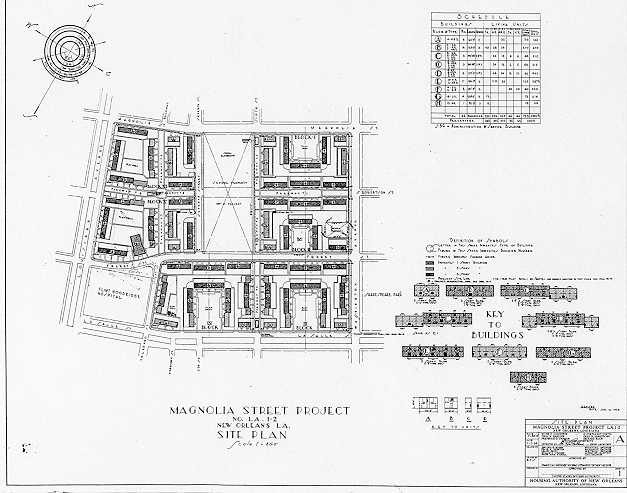 Site plan showing Magnolia Project homes