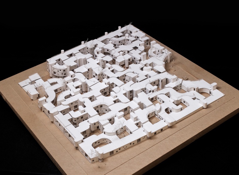 Site model of 2018 Paris Prize project by Ge Guo & Qi Yang from Core Architecture 3 Studio, titled “Self-Sustainable Micro-Community”