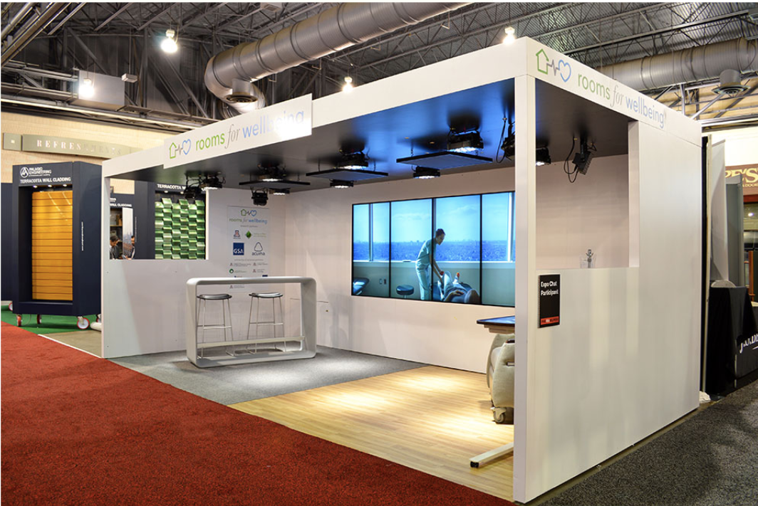 Photograph of "Rooms for Wellbeing" booth