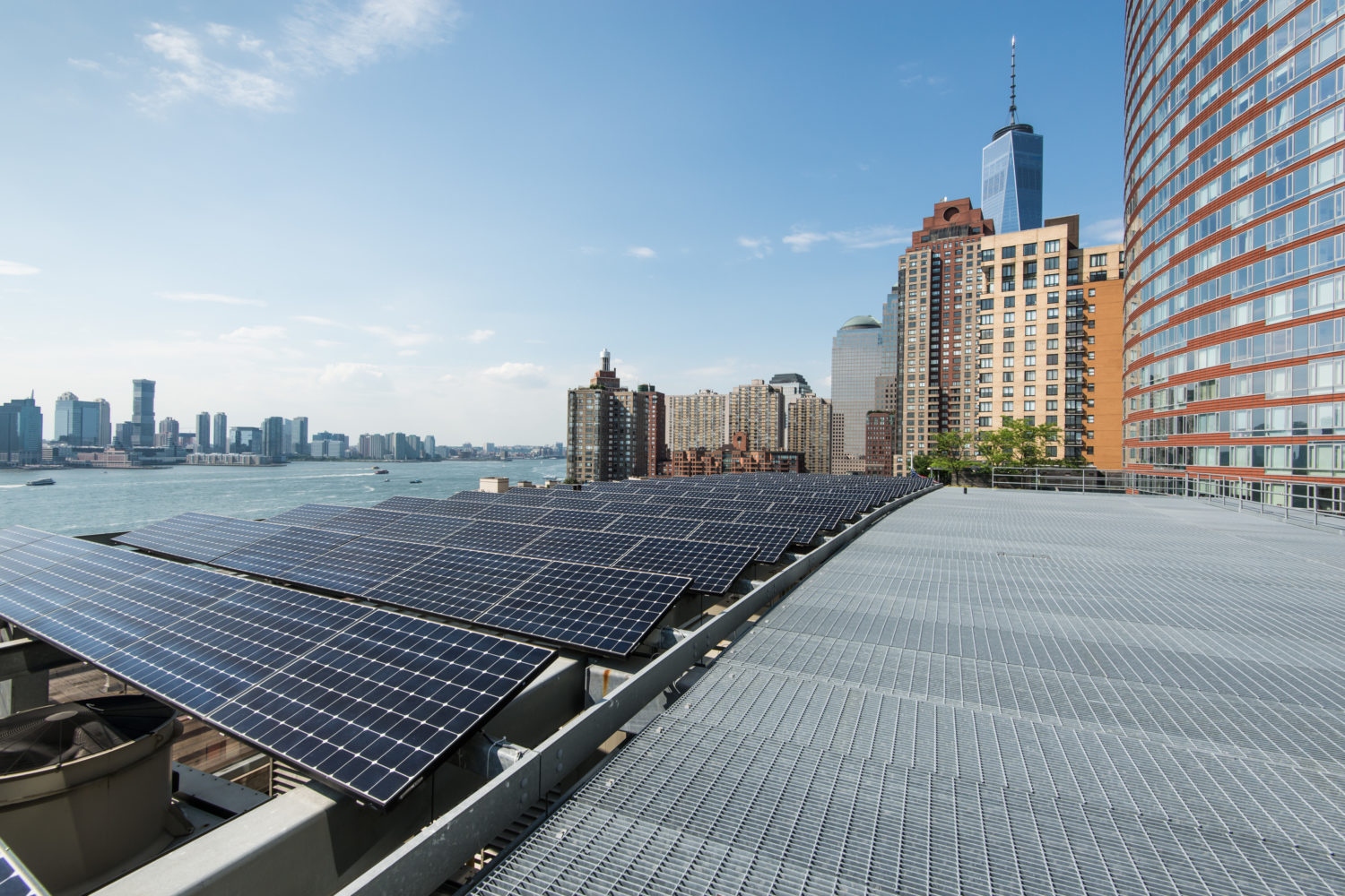 Solar Panels at Battery Park City School, Manhattan